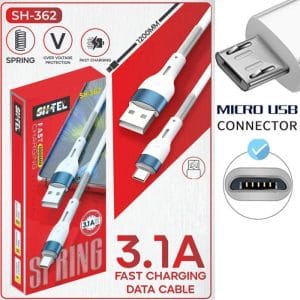 Cable de chargeur Micro USB Type V8 3.1A 1200mm compatible avec les smartphone Xiaomi, Huawei, Samsung, Android