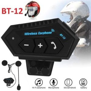 Casque de moto Bluetooth 4.0 + EDR, écouteurs mains libres avec micro