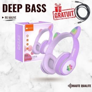 Casque Deep Bass R6 MAUVE