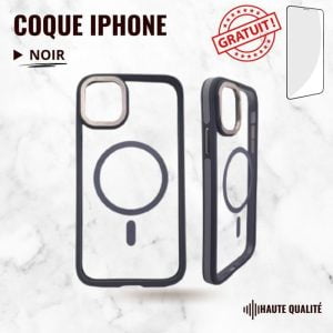 Coque haute qualité NOIR pour IPhone 12 Pro Max + Incassable Gratuit.