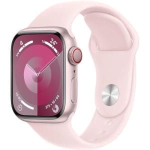 Apple Watch Series 9 GPS - 41mm - Boîtier Pink Aluminium - Bracelet Light Pink Sport Band - S/M